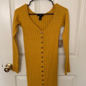 Forever 21 gold knitted  dress